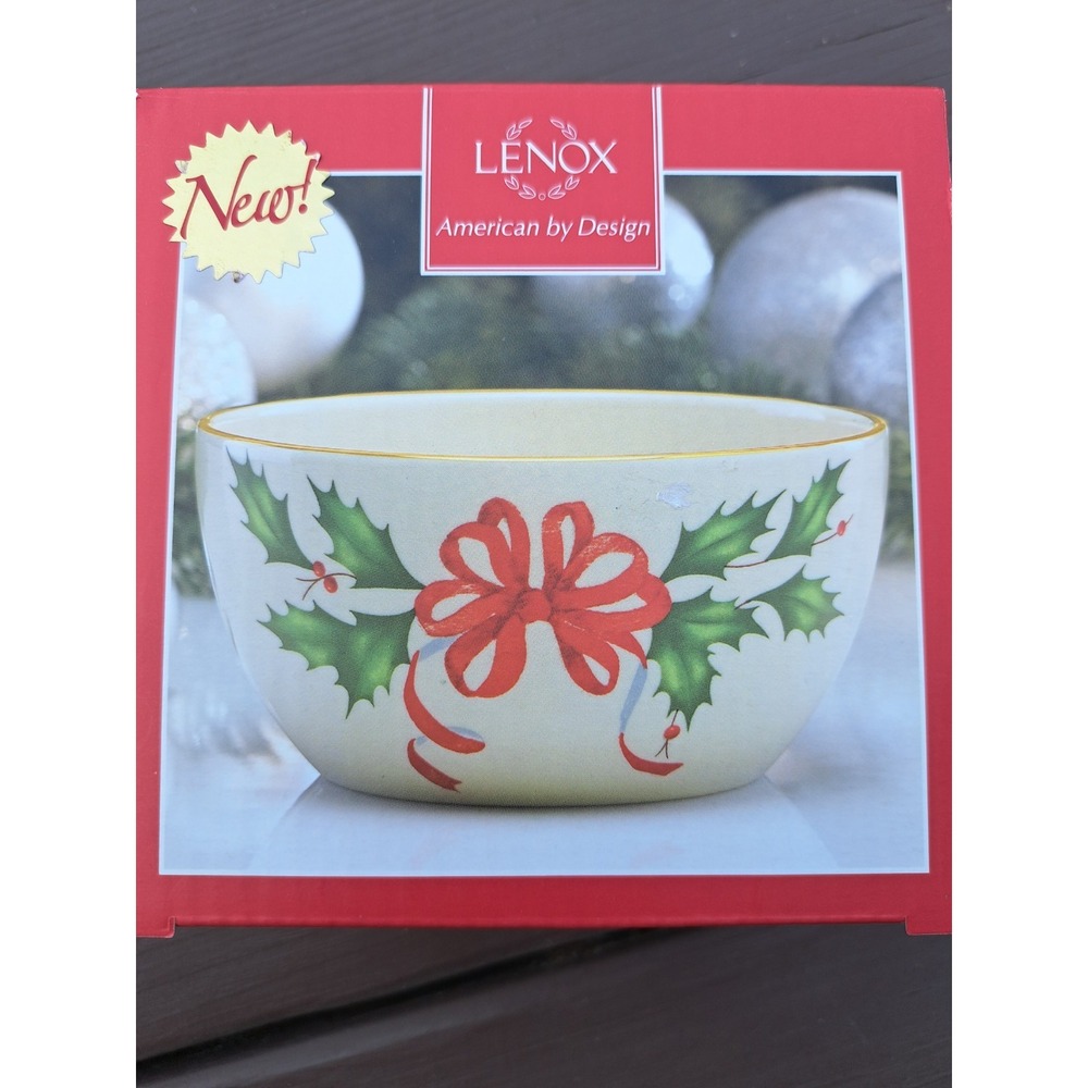 Lenox Christmas Holiday American By Design Porcelain Bowl Collectable Decorative